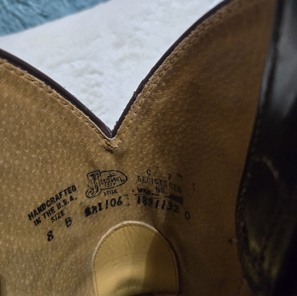 Brown Cowboy Boots with Blue Embroidery By Justin Size 8 - Picture 4 of 11